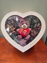 Heart Box with preserved flowers and Bear - ROSE & CO